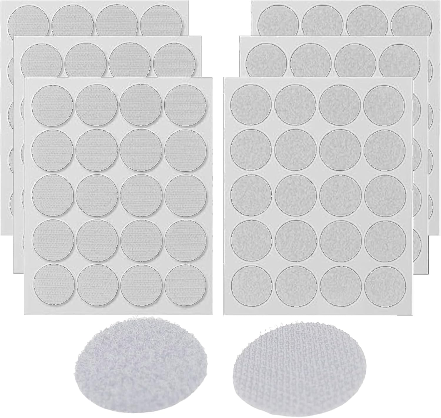 240Pcs Velcro Dots, 120 Pairs of 25Mm round Glue Dots, Heavy-Duty Waterproof Self-Adhesive Nylon Brushed Sticky Dots Hook and Loop, Suitable for Office, Handicraft Creation, Fabric, School and Home