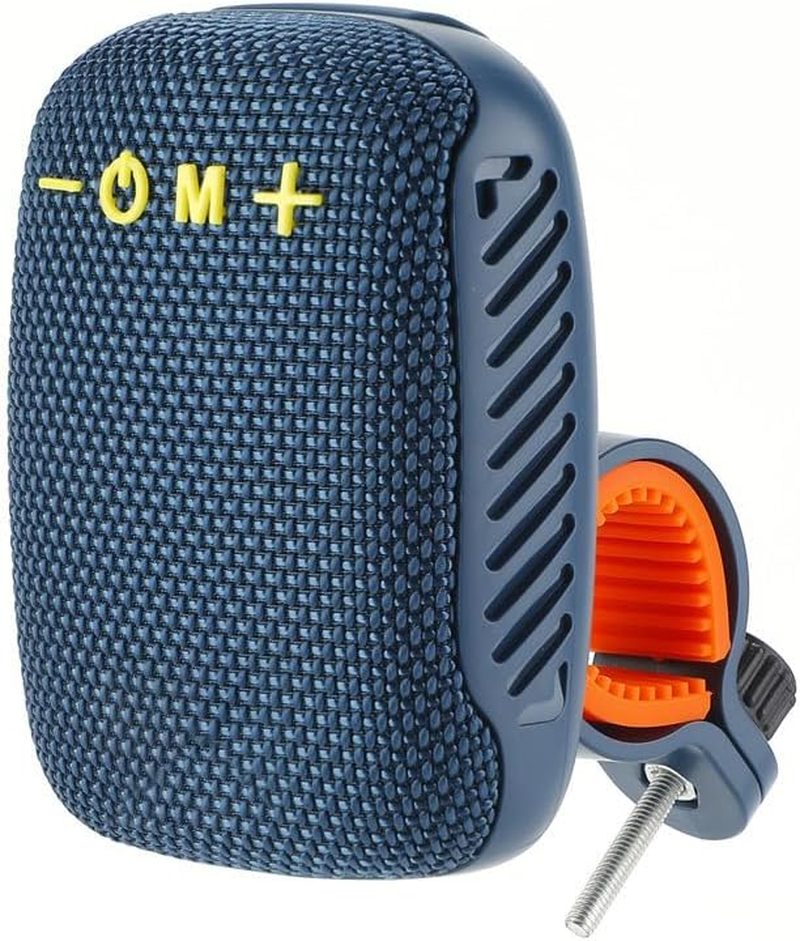 Bike Bluetooth Speaker, Dual Pairing Wireless Speaker, Portable Waterproof Shower Speaker with FM Radio Memory Card Support for Cycling Hiking (Black)