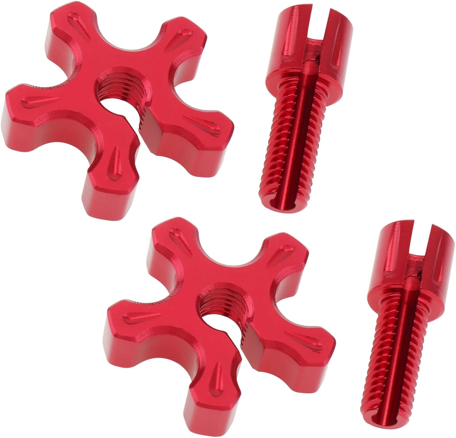 Windance 2 Pack M8 Clutch Cable Adjustment Screws, Motorcycle Brake Wire Adjuster, CNC Aluminum Slotted Screws Fit for AR125LC / EN500 / GPX250 ATC UTV Sport Bike (Black)