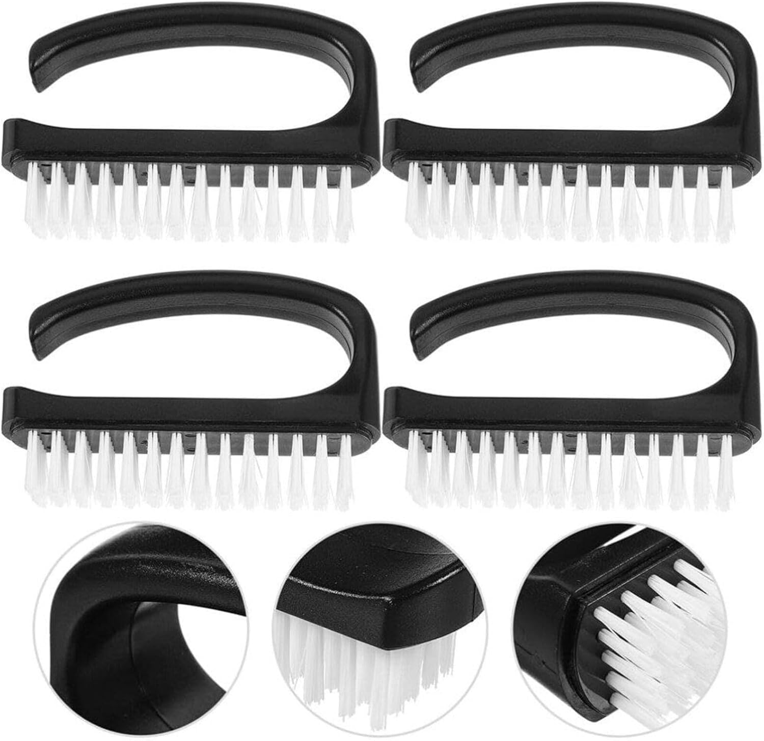 CVNRCLP Recycled Plastic Nail Brush with Ergonomic Handle - Eco-Friendly Nail Cleaning Tool for Home and Salon Use image number 4