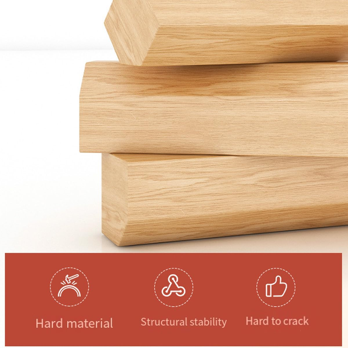 AIMALL Wall Mounted Floating Shelf, Wood Storage Rack for Display and Organization - Available in Two Colours - Log image number 3