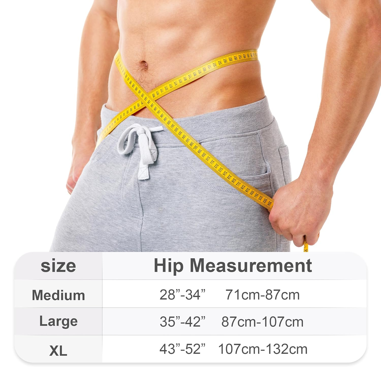 Unisex Hernia Support Belt - Designed for Bilateral/Double-Sided Inguinal Hernias Supportive Groin-Protecting Underwear with Adjustable Straps Featuring 2 Removable Compression Pads image number 2