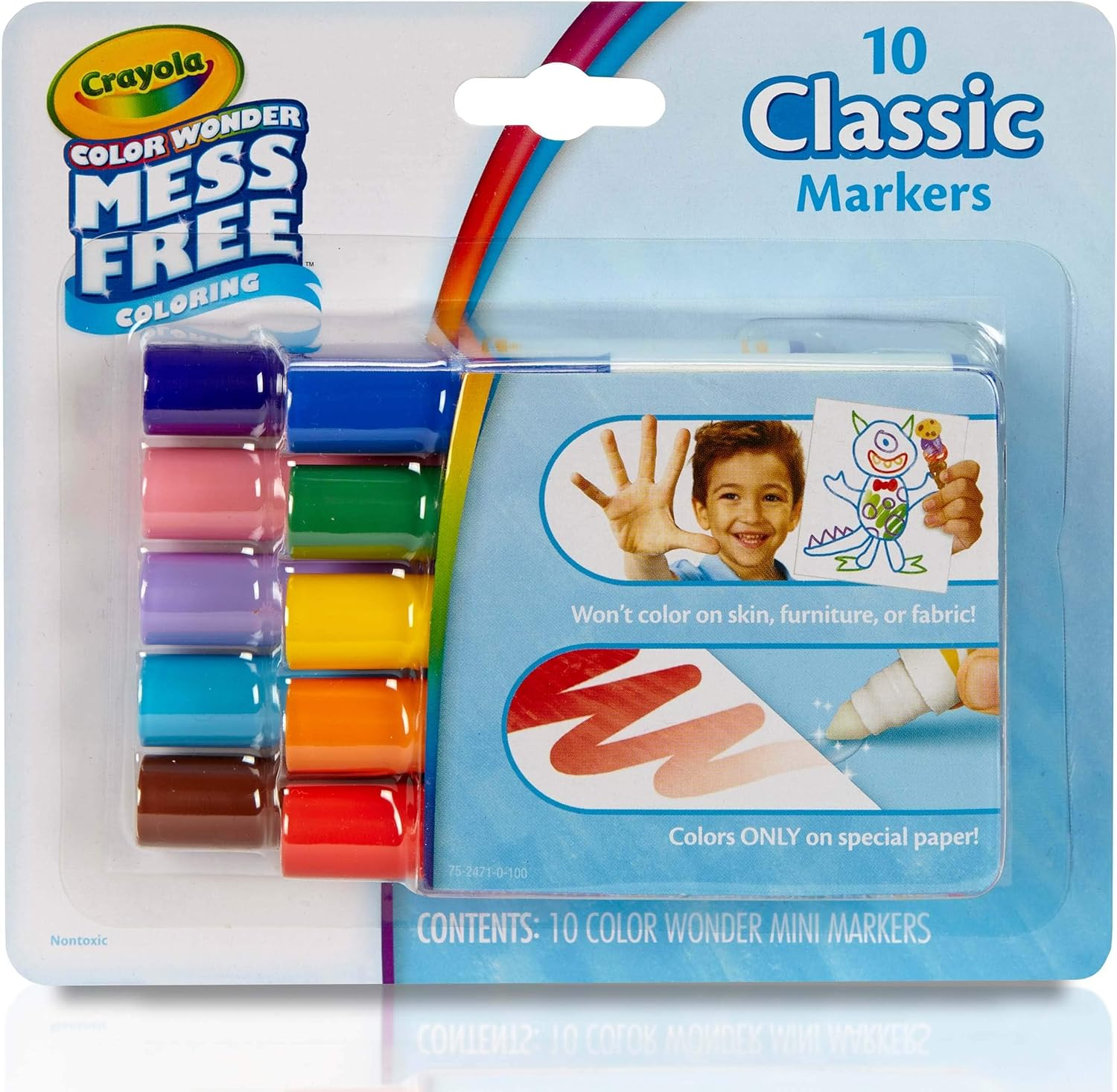 Crayola Color Wonder Mess Free Coloring 10 Classic Markers image number 2