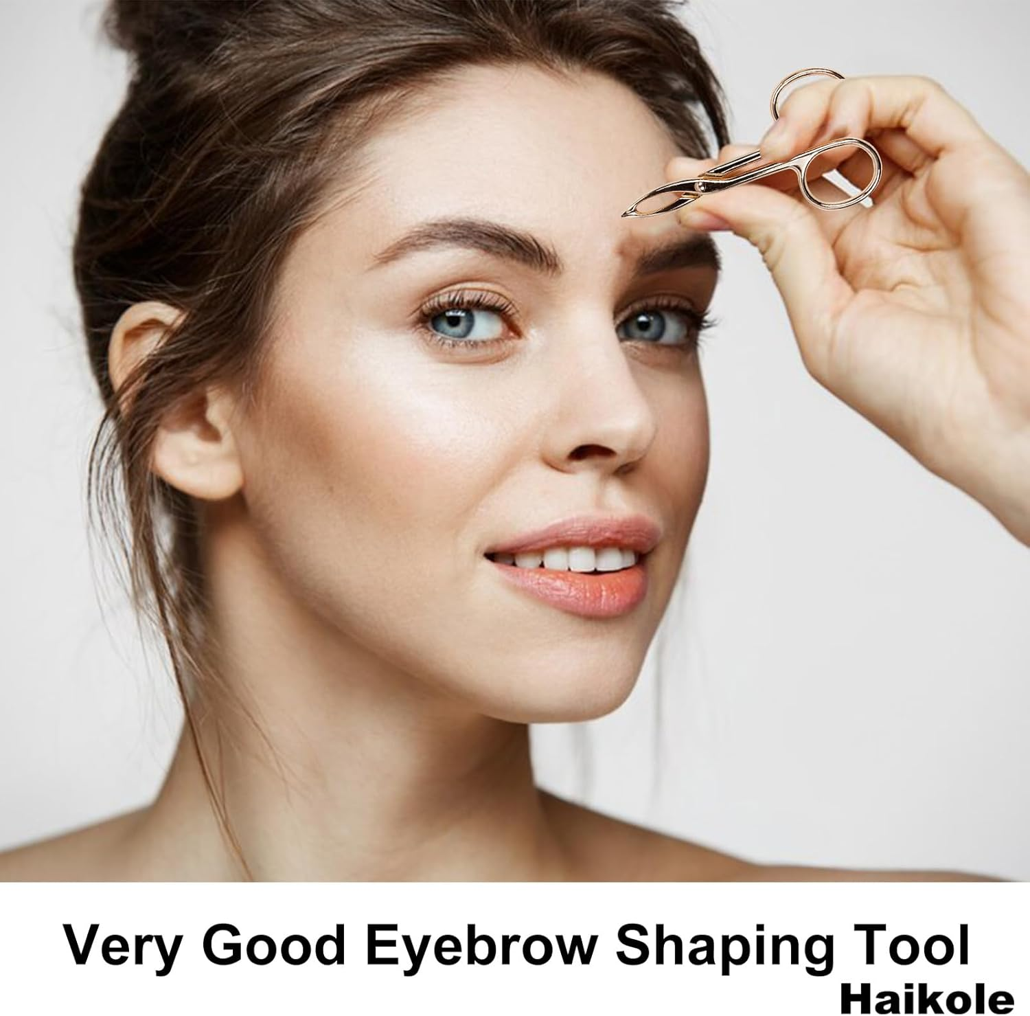 Haikole Tweezers for Women Facial Hair 3 Pieces Eyebrow Tweezers,Scissor Tweezers for Remover Facial Hair Eyebrows Care Wig Plucking,Scissor Handle Tweezers Scissors (A-3 Colors 3PCS) image number 1