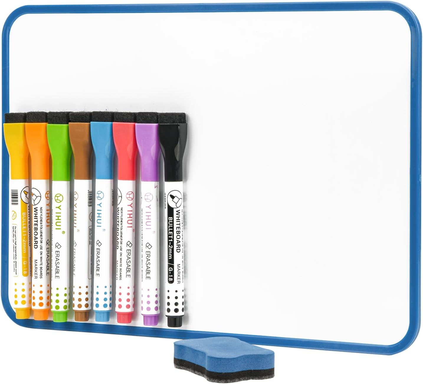 Blue Dry Erase Mini Whiteboard, A4 Small Whiteboard, Portable Double-Sided Dry Erase Board for Drawing in School & Home (A4-1PCS, Blue)