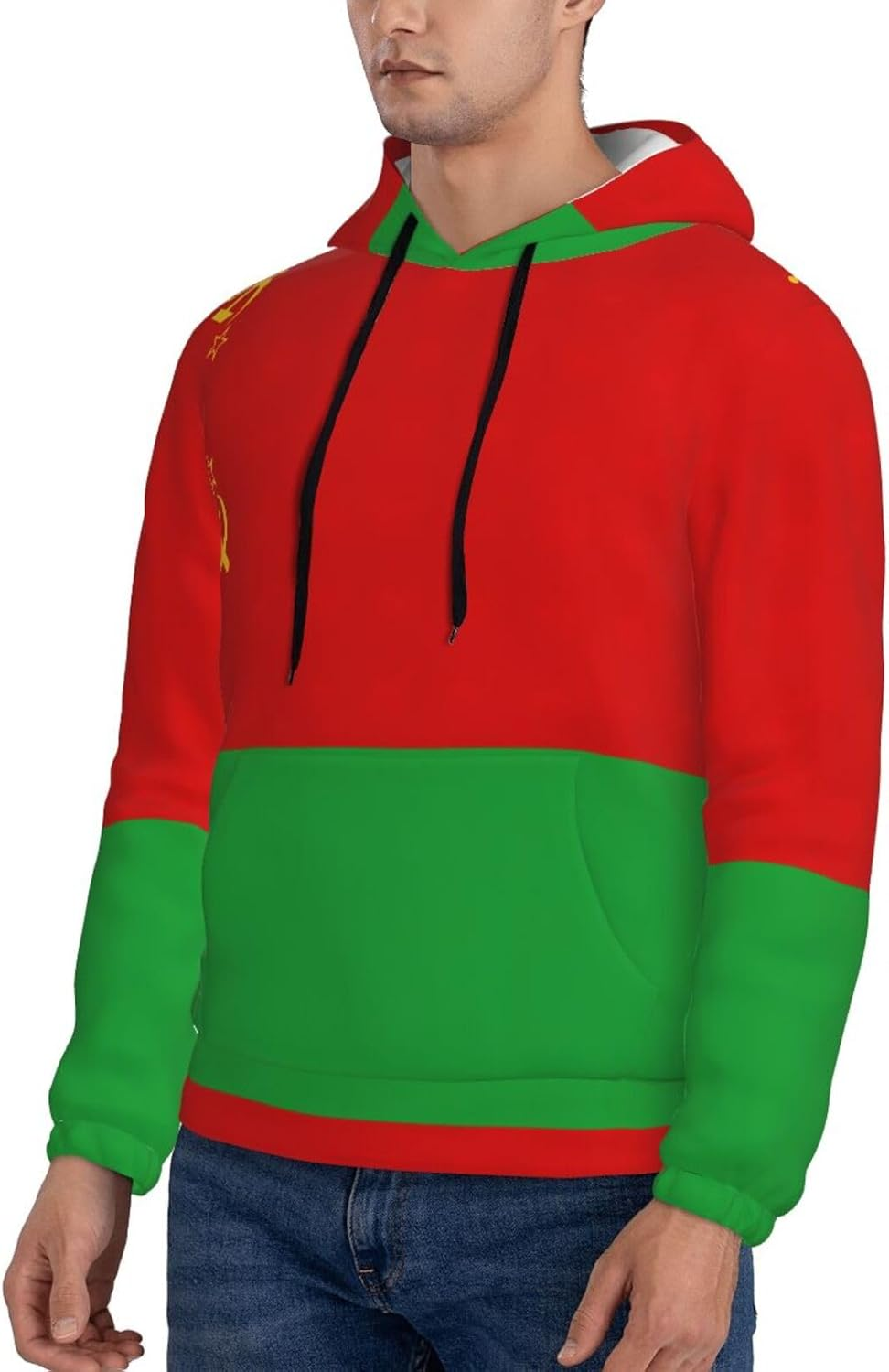 SDEGTHO Flag of Belarus Mens Christmas Oversized Hoodies Classic Hoodie Pullover Hoodies for Men Streetwear Sweatshirts