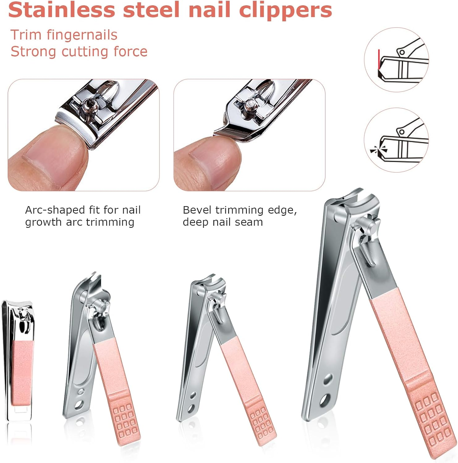 Manicure Set 30 in 1 Nail Clippers Set, Nail Manicure Kit for Women, Toenail Clippers Pedicure Kit, Pedicure Tools, Suitable for Travel Manicure Tools, Toe Nail Care Kit, Manicure Set Women image number 3