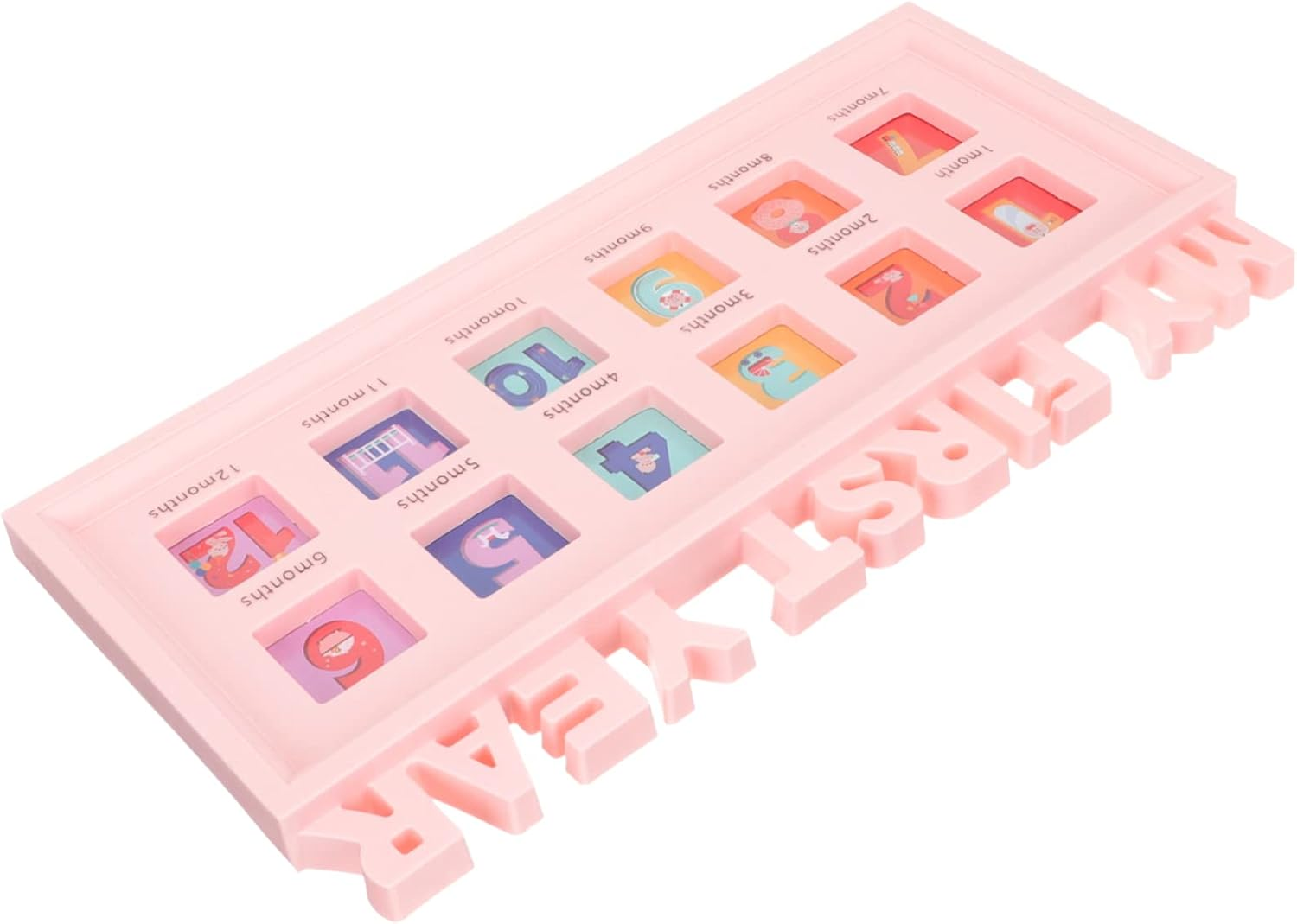 Boy Girl'S Growth Photo Frame Month Milestone Frame Boy Girl Growth for Documenting First Year Keepsake for Newborn Photos Record Modern Design image number 6