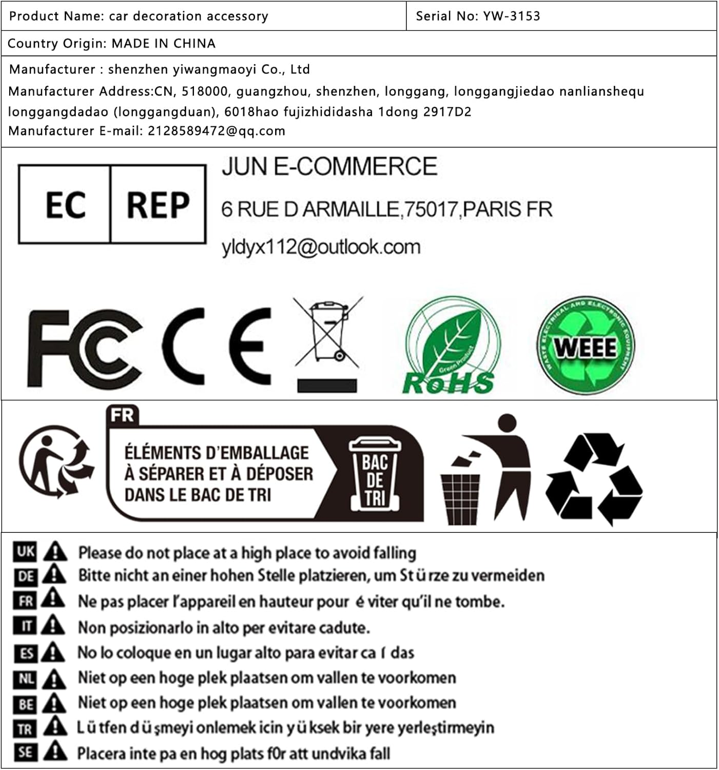 YIWANG Car Center Console Armrest Storage Box Organizer Tray with Partition Panel for Mazda MX-5 RF Miata 2015-2019 image number 4