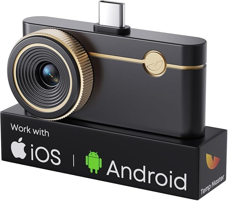 Thermal Camera for Android & Ios, P3 Thermal Imaging Camera with 512&times;384 IR Resolution, 26.3G Lightweight, 8Mm Macro Lens, -20℃~600℃, for Electrical, HVAC & Automotive Inspection image number 6