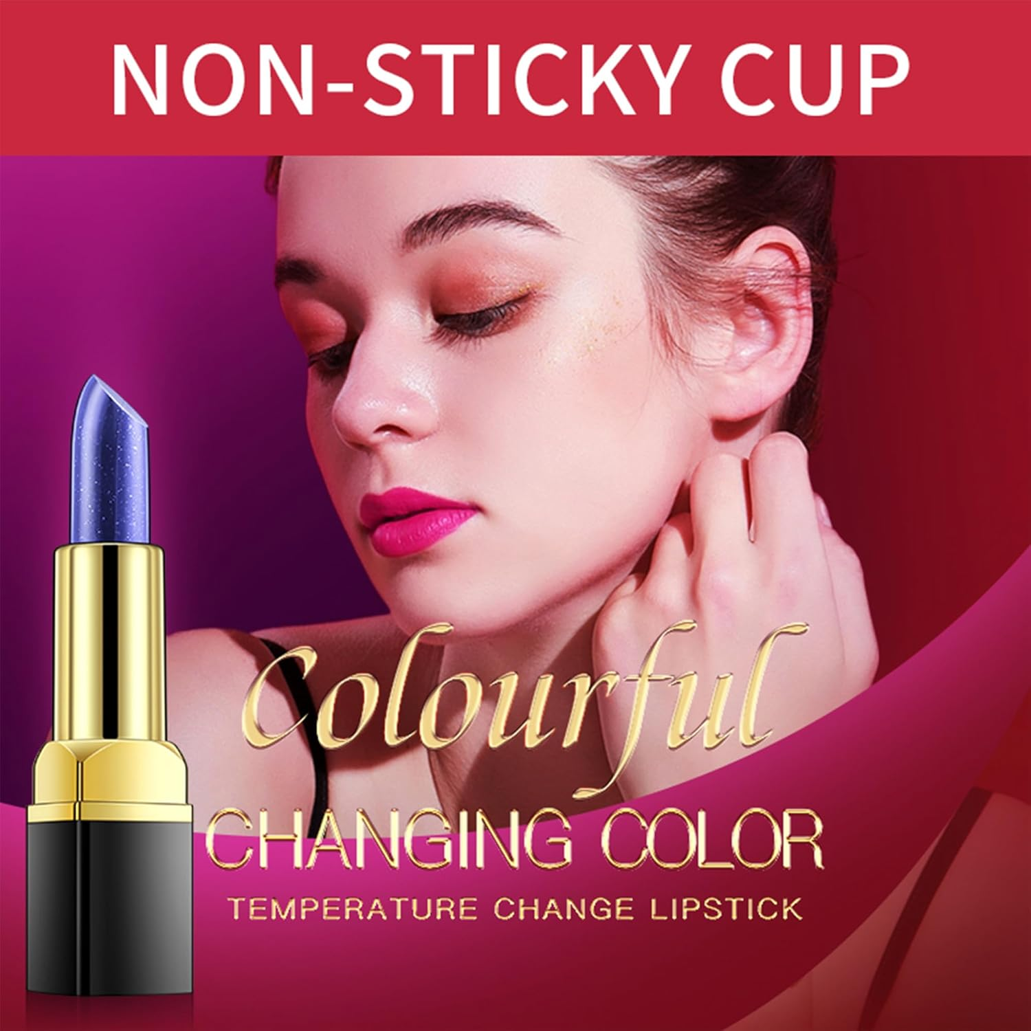 Blue Demon Color-Changing Lipstick Non-Stick Cup Non-Fading Lipstick Thousand Thousand Color Lip Balm image number 3