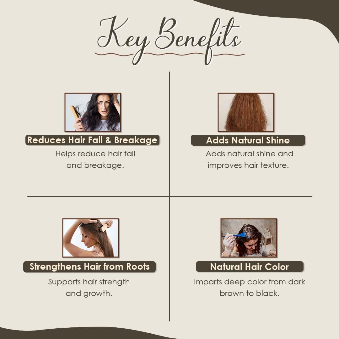 Mi Nature Triherb Color Combo 300G (100G X 3) | Natural Care Kit with Henna, Indigo & Amla Powder | Colour with Care image number 5