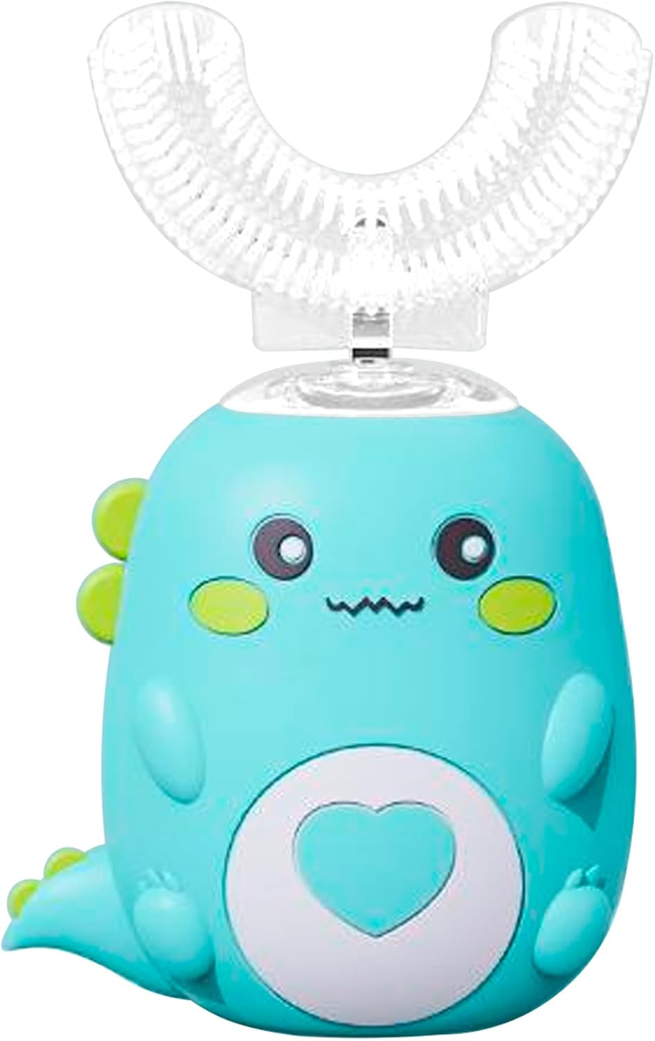 U-Shaped 360&ordm; Ultrasonic Toothbrush, Ultrasonic Kid'S U-Shaped Electric Silicone Brush Toothbrush, Ipx7 Waterproof, Whitening & Plaque Removal, for Age 2-6 (Green)
