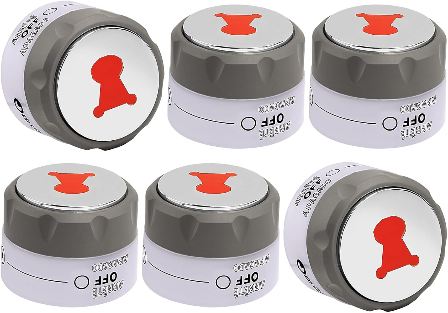 NOVINO Grill Knobs for Weber Summit,6-Pack 91538 Lighted Control Grill Knobs for Weber Summit 2012+ 400/600 Series E-470 670, S-460 470 660 670 image number 5