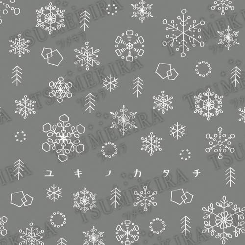 TSUMEKIRA NN-YUK-801 Nail Stickers, Snowflake 8, Snowflake Pattern, White, Multicolor image number 3