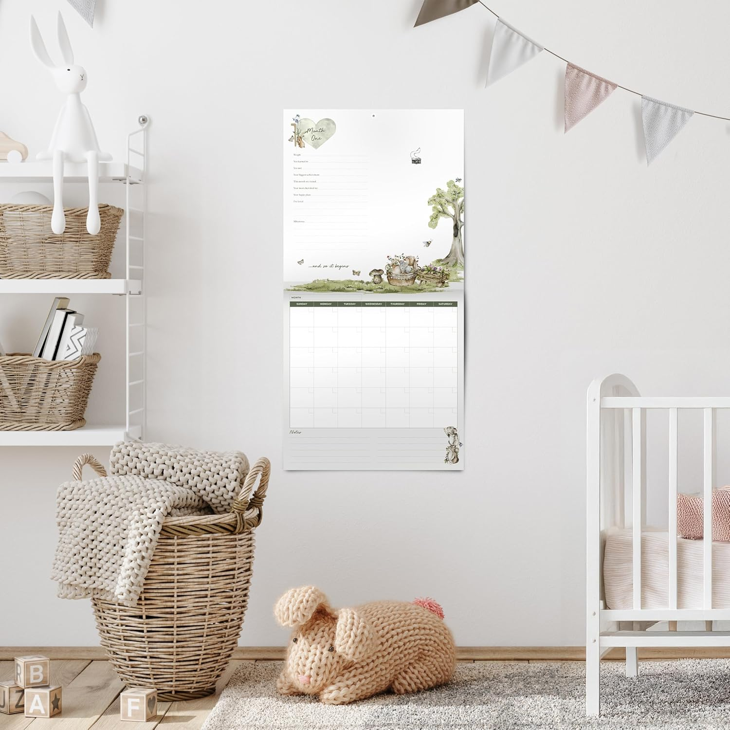 Baby'S First Year Memory & 1St Year Calendar with 100 Stickers | Baby'S First Year Calendar with Stickers & 1St Year Calendars, Baby Tracker image number 2