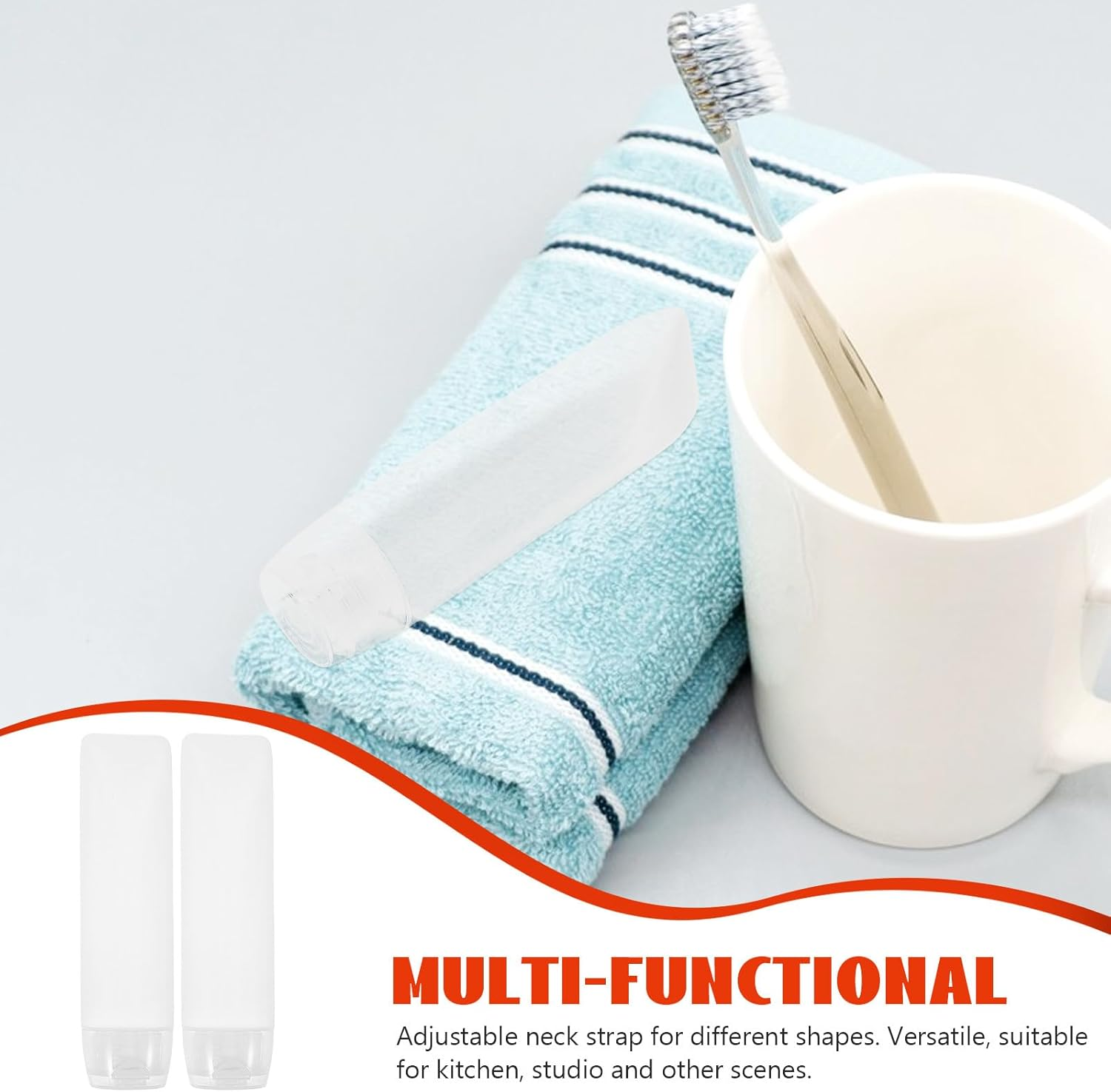 WEKADRIN 6Pcs 30Ml Refillable Travel Toothpaste Tubes Portable Squeeze Bottles for Toothpaste and Lotion Plastic Empty Travel Bottles with Facial Cleanser Caps for Toiletries image number 1