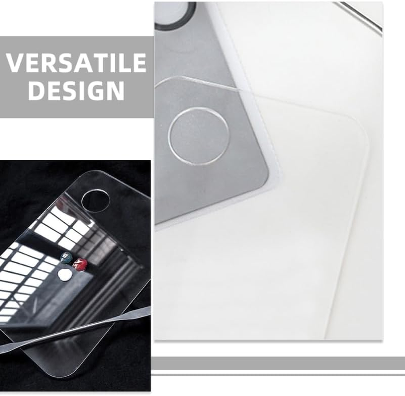 Healvian 4Pcs Makeup Mixing Palette with Spatula Portable Acrylic Makeup Foundation Eyeshadow Tray image number 6