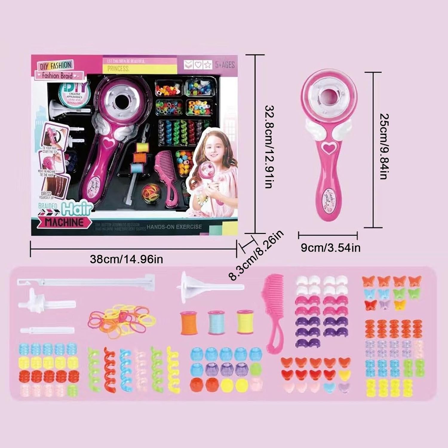 Hair Braiding Machine, Automatic Hair Braider Tools Kit, Easy Multifunctional Beauty Fashion Salon Toy Hair Braider for Teen Girls Aged 5 to 15 image number 1
