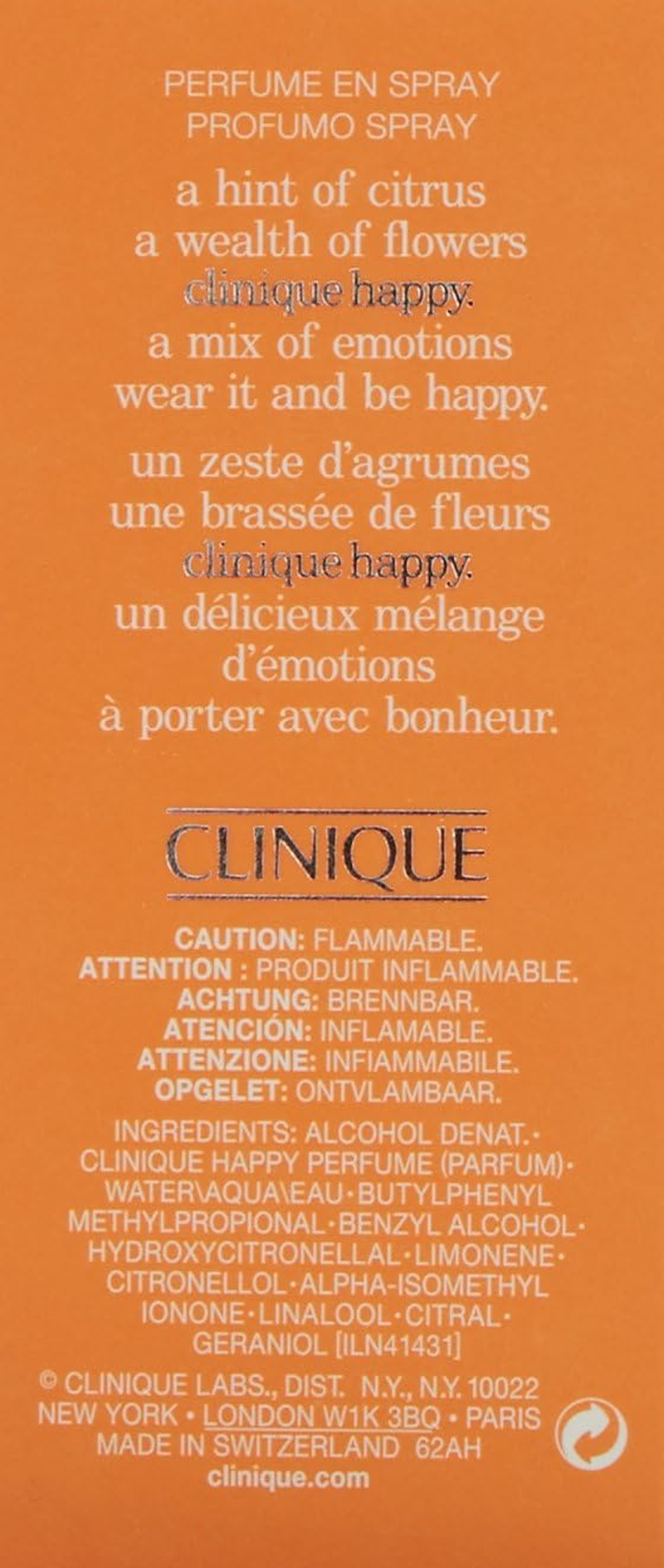 Clinique Happy Eau De Parfum Spray for Women 30Ml image number 6