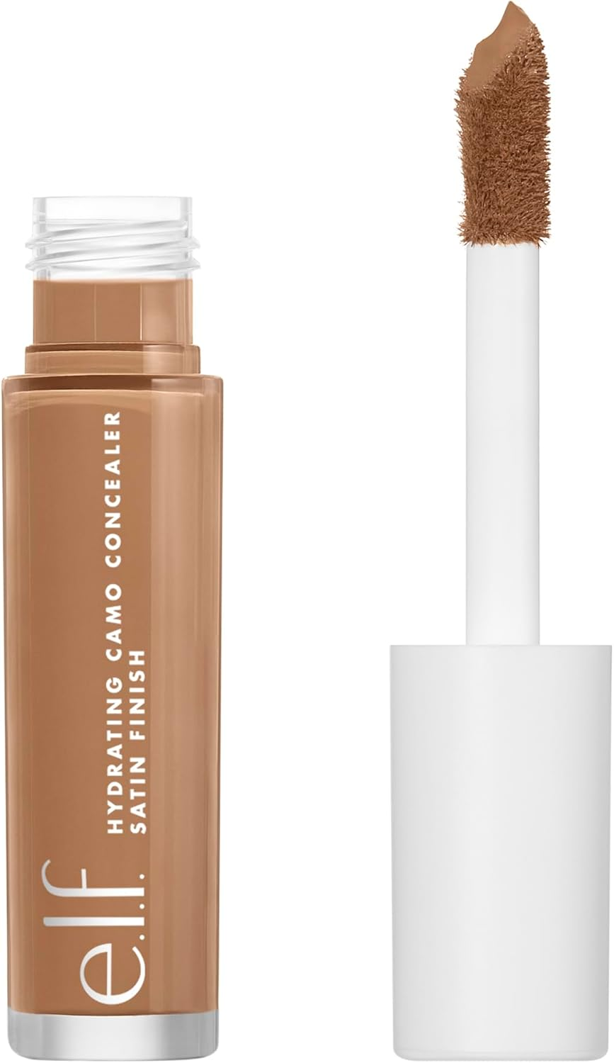 E.L.F. Hydrating Camo Concealer, Covers Blemishes & Under-Eye Circles, Full-Coverage & Delivers a Satin Finish, Vegan & Cruelty-Free, Fair Warm