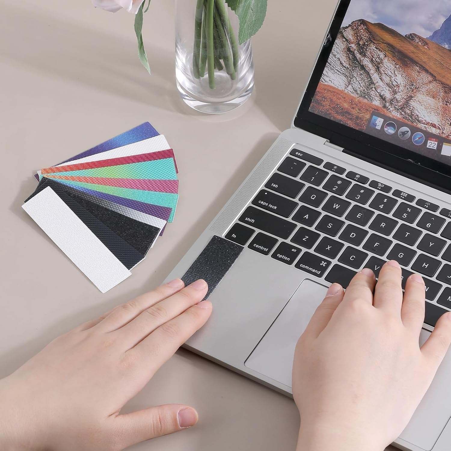 Sensory Sticker Rough Textured Strips, 24 Pieces Anxiety Textured Calming Sensory Strips,Anti Stress Tactile Rough Sensory Strip,Sensory Anxiety Sticker Calming Strip image number 2