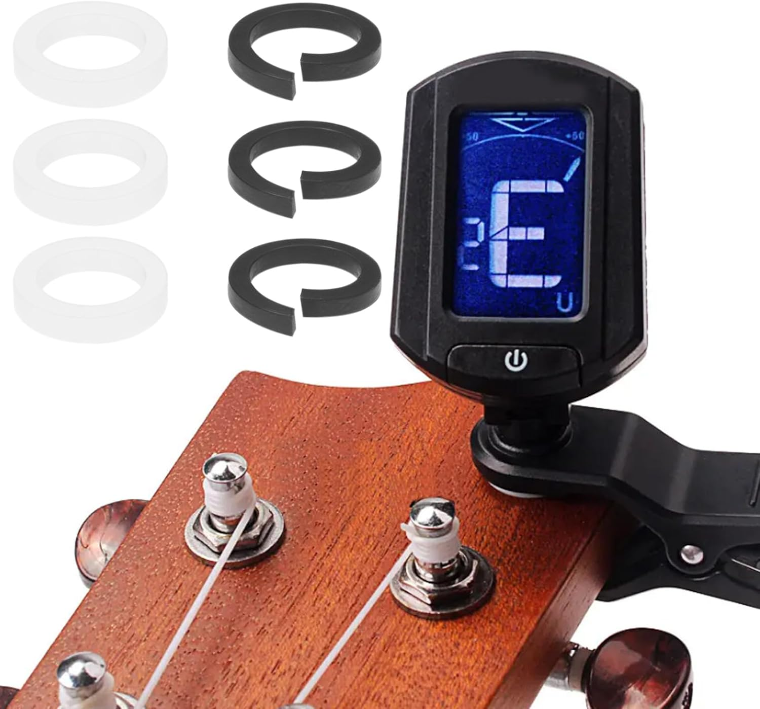 12 Sets Guitar Tuner Handle Button Washers 4X6.3Mm Guitar Peg Spacer Tuning Peg Gasket for Most Electric Guitars and Acoustic Guitars image number 2