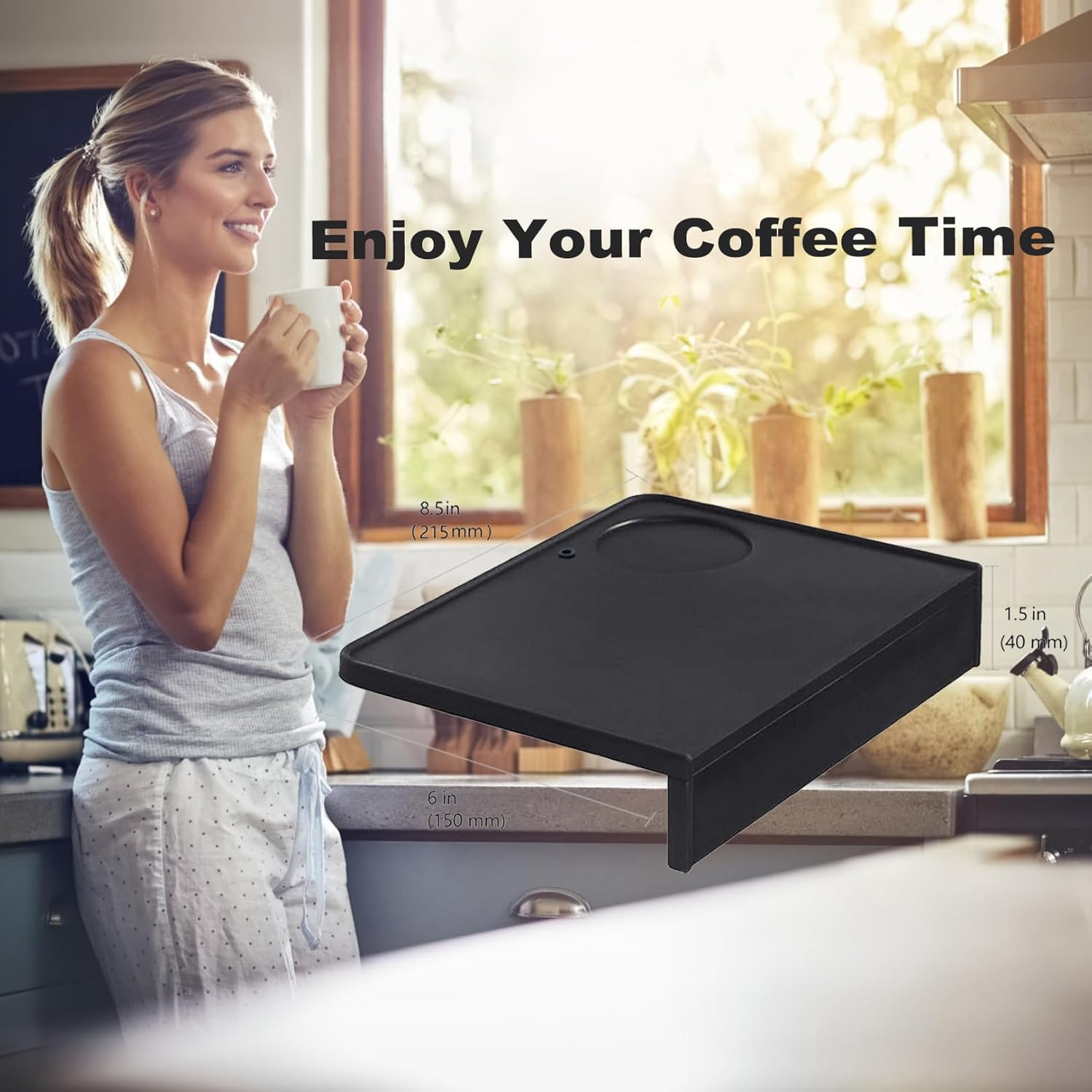 Espresso Tamping Mat,Coffee Tamper Mat 8 X 6 Inch Support Station for Portafilter Barista Accessories,Waterproof and Heat Resistant Espresso Silicone Mat for Caf&eacute;,Coffee Shop,Office,Bar Tamping Mat