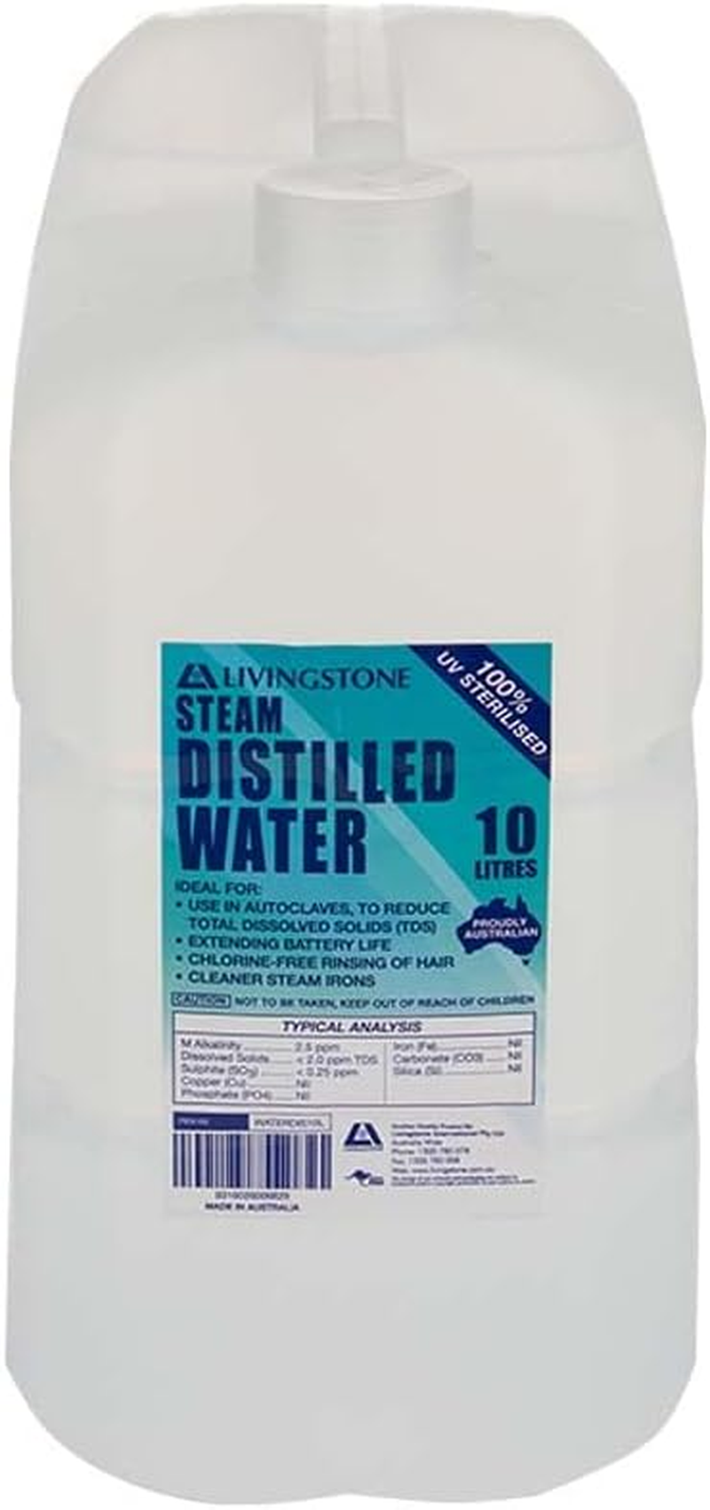 Livingstone Steam Distilled Water 5 Litre image number 1