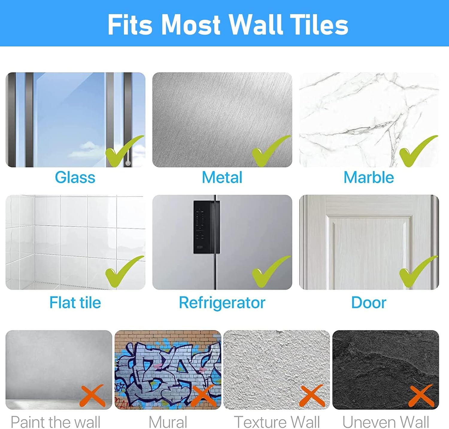 18PCS Self Adhesive Hanging Nails, 6X6Cm Adhesive Wall-Mounted Screw Hook Seamless Screw Waterproof Sticker Hooks, Drill Free Adhesive Wall Hooks for Bathroom Kitchen image number 4