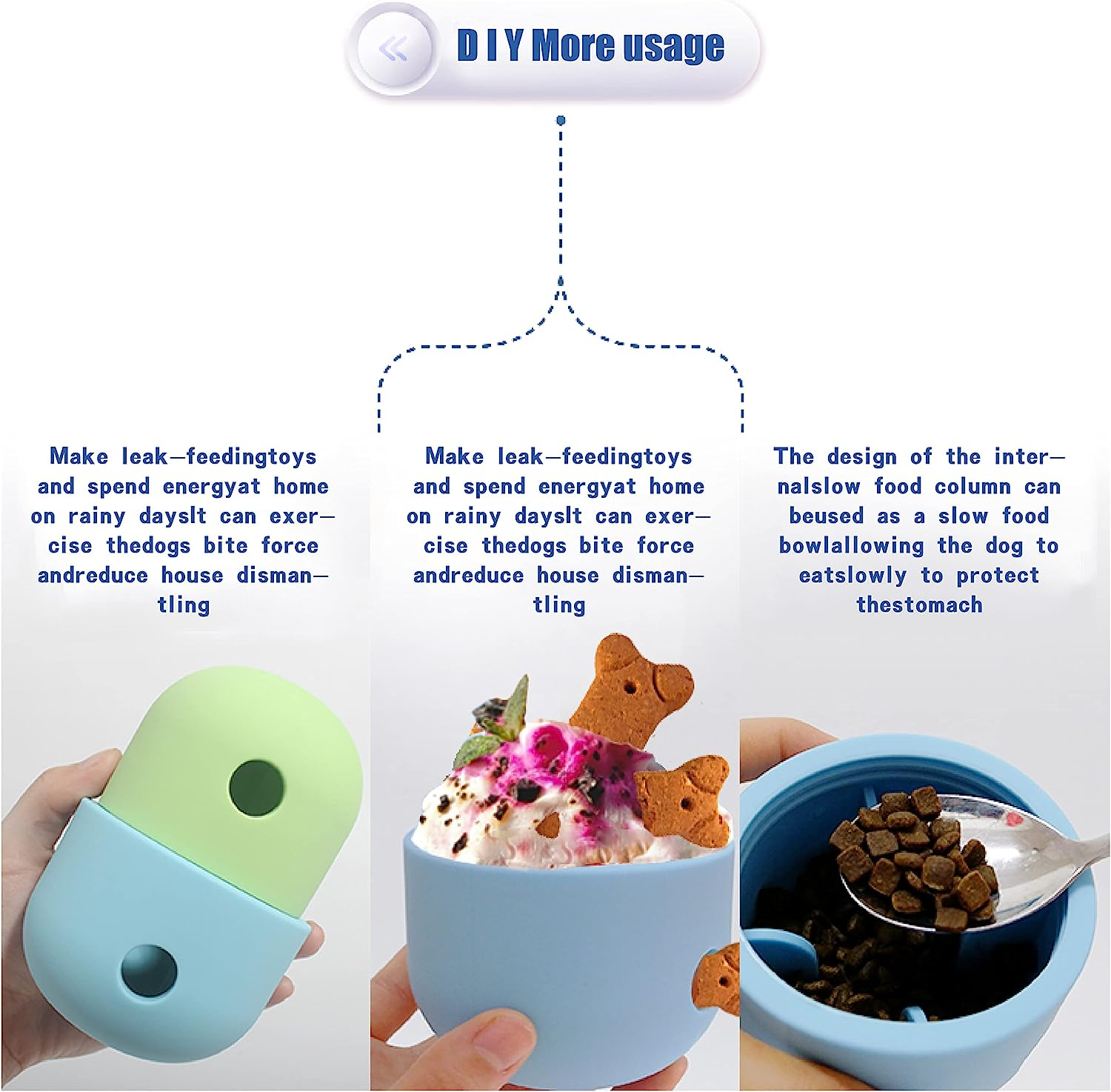 Dog Puzzle Toy Ball Durable Dog Balls for Teeth Cleaning/Iq Training .Dog Puzzle Toys, Dog Enrichment Toys, and Interactive Dog Toys in One .Durable Chewing Ball for Small and Medium Dogs image number 3