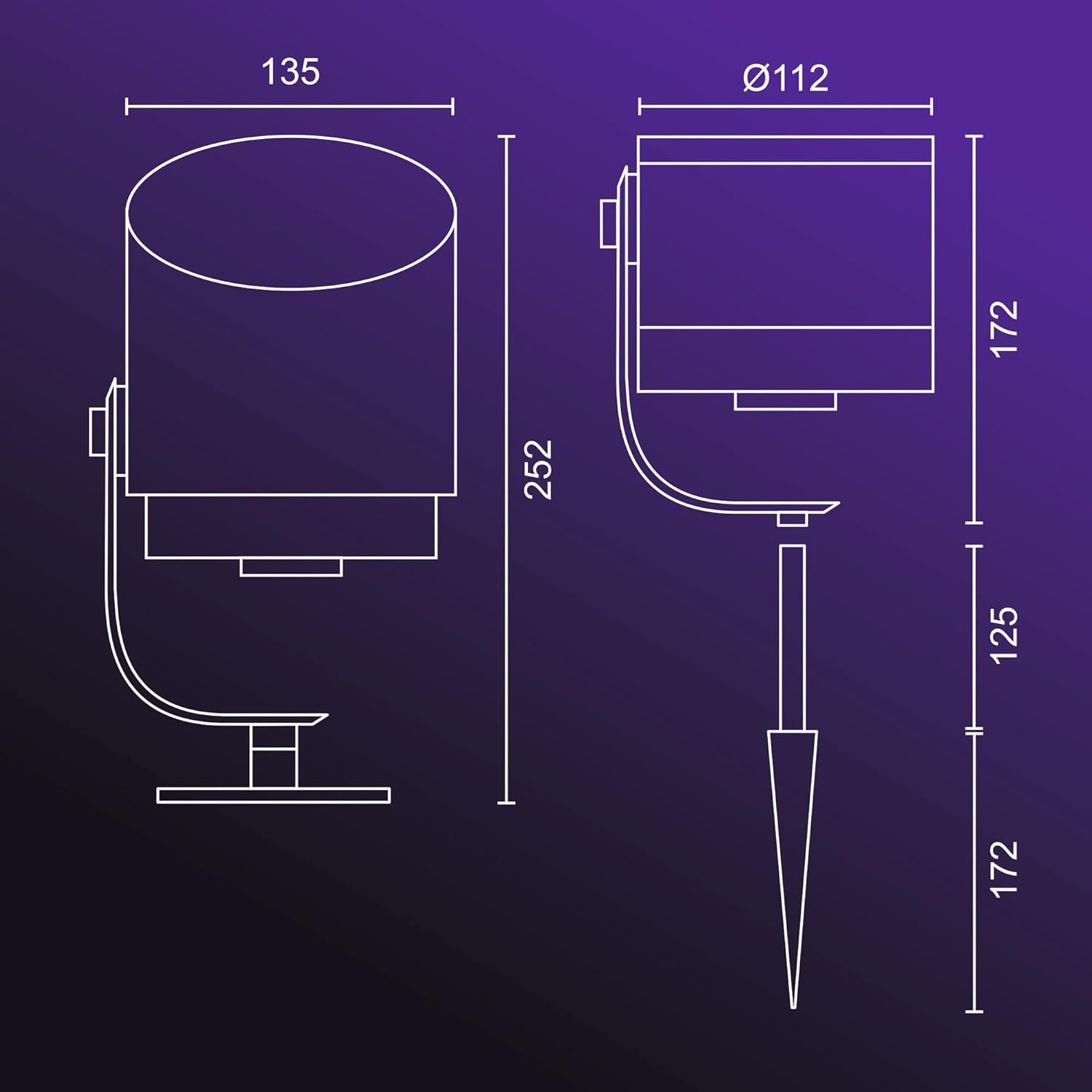 Philips Hue Lily XL White and Colour Ambiance LED Smart Outdoor Spotlight image number 6