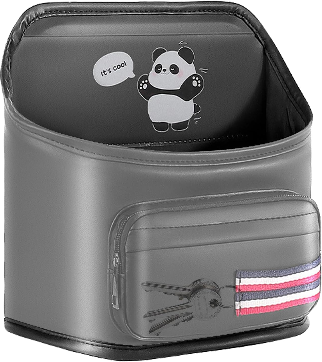 Back Seat Storage Box,Multi Pocket Basket,Faux Leather Car Headrest Cup Holder - for Phone Purse Cup Passenger Men Women Truck Vehicle SUV Trailer Tractor image number 5