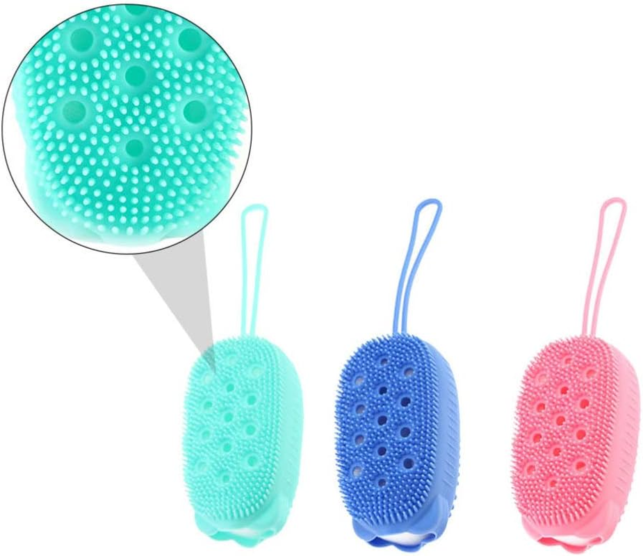 3Pcs Bath Brush Bath Brush Back Scrub Brush Brush Bath Tools Body Cleaning Brush Shower Brush Circulation Brush Skin Massager Sponge the Bubble Shampoo Brush Silica Gel image number 5