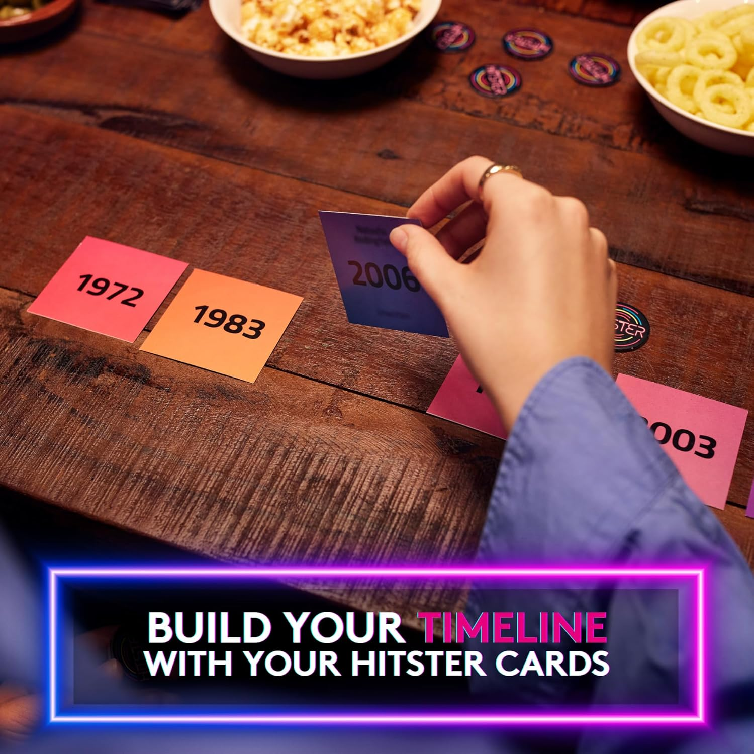 Jumbo Hitster: the Ultimate Party Game for Adults | 2-10 Players | Ages 16+ | 300+ Iconic Hits, Card Games, Music Timeline | Fun, Laughter, and Memories Guaranteed UK Edition image number 5