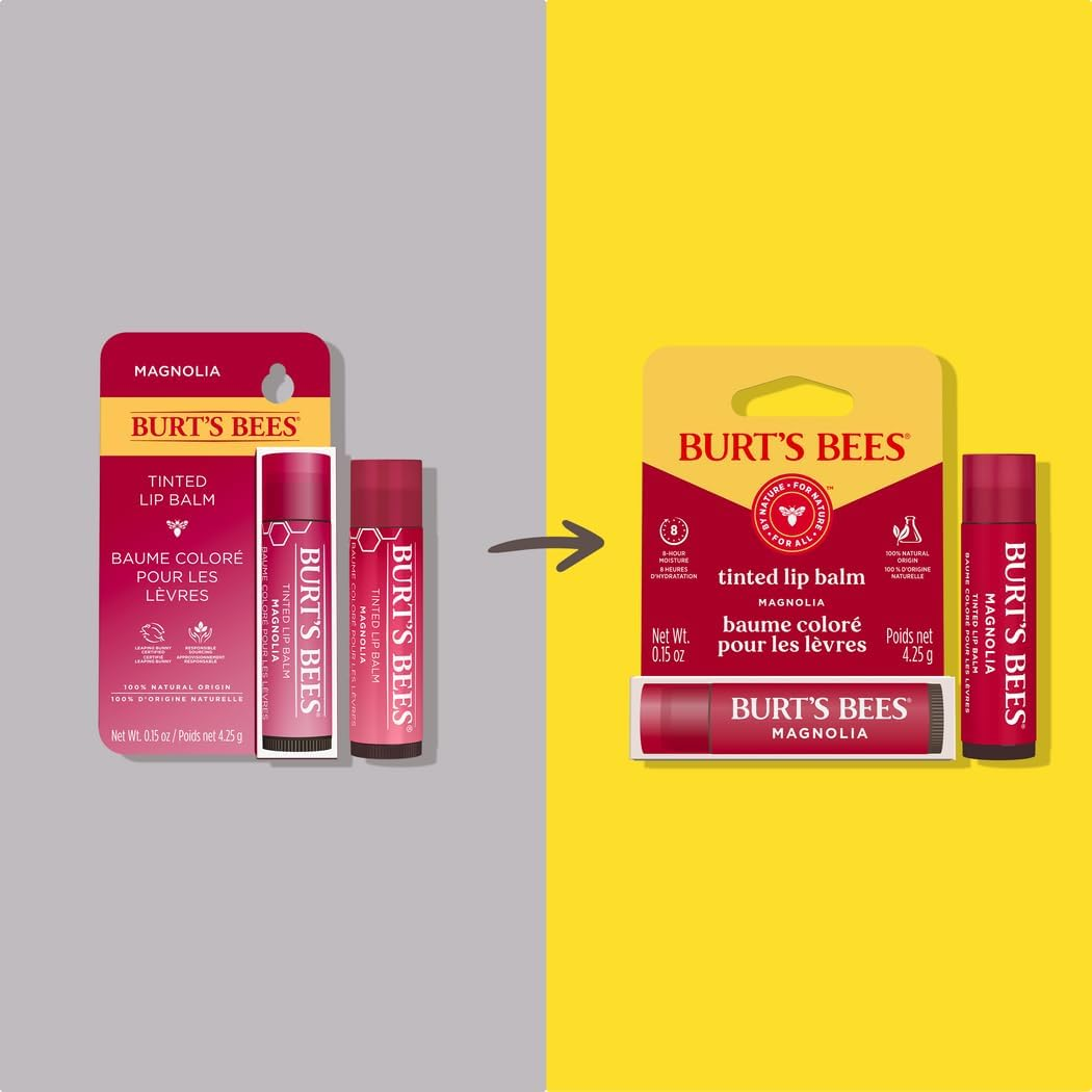 Burt'S Bees 100% Natural Origin Tinted Lip Balm, Pink Blossom with Shea Butter and Botanical Waxes, 1 Tube, 4.25G image number 2