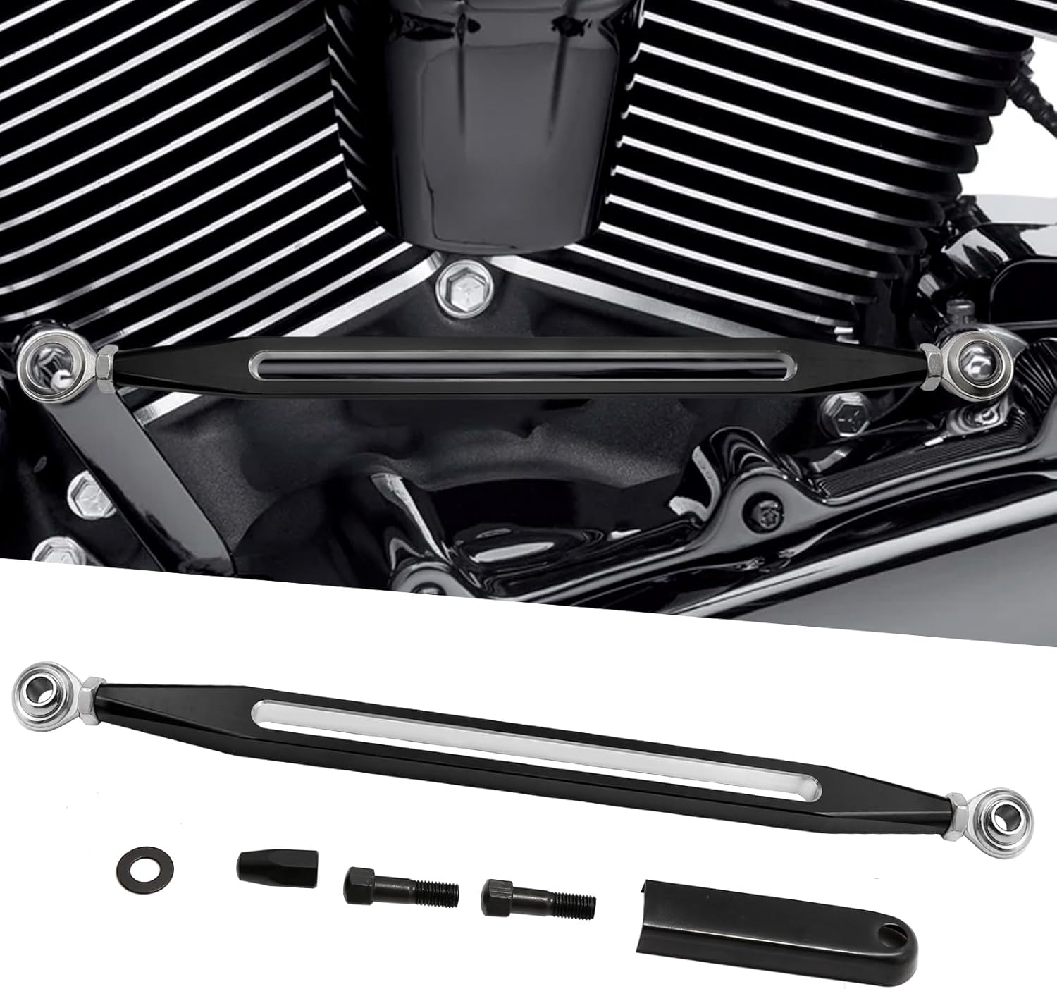 MDEOOSKY Chrome Shift Linkage Gear Shifter, Replacement for Harley Davidson Road King Street Electra Trike Glide Softail Dyna 1986-2023 image number 2