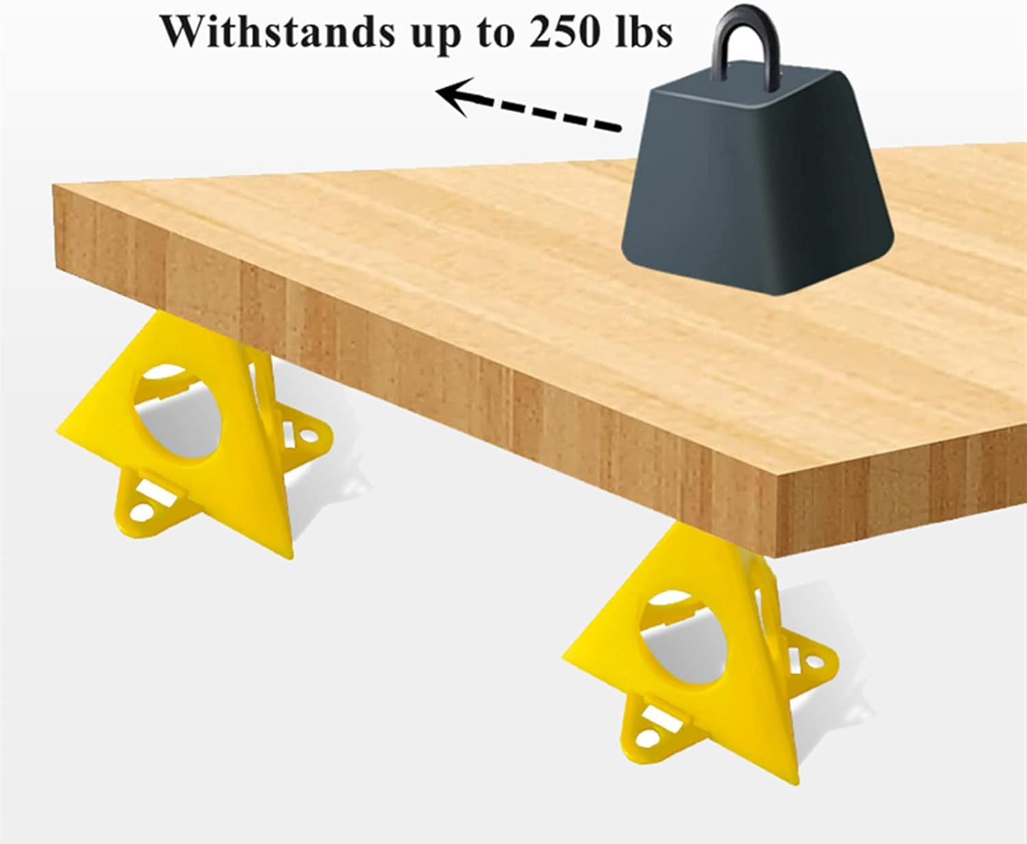 32Pcs Painting Pyramids Yellow Perforated Woodwork Paint Stands Painters Tripod Triangular Plastic Foot Stand image number 3