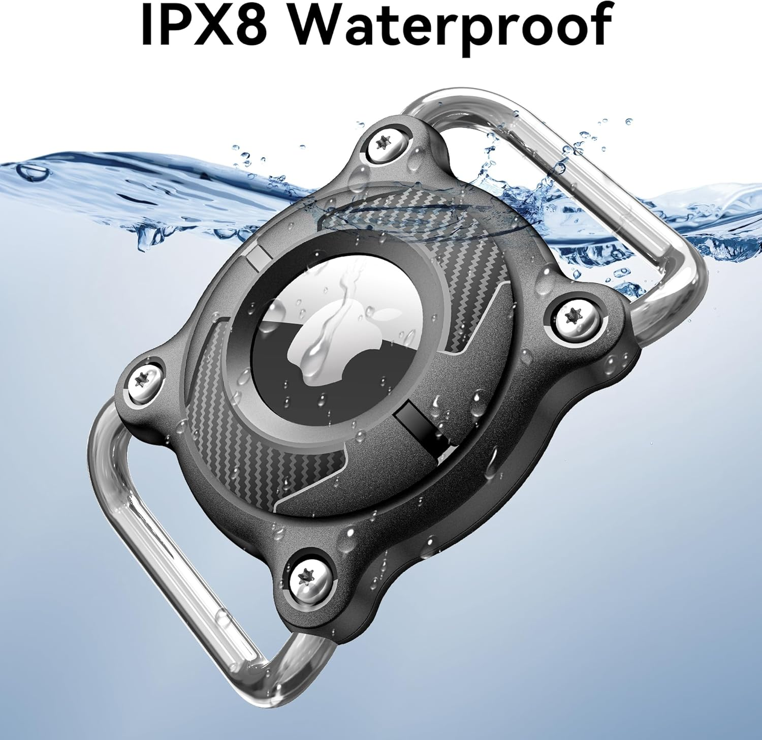 For Apple Airtag Dog Collar Holder,Ipx8 Waterproof Airtag Holder for Dog&Cat Collar,Removable Metal Loop,Hard Tpu,Ultra-Durable, Fits 1" Width Collar Air Tag Case image number 5