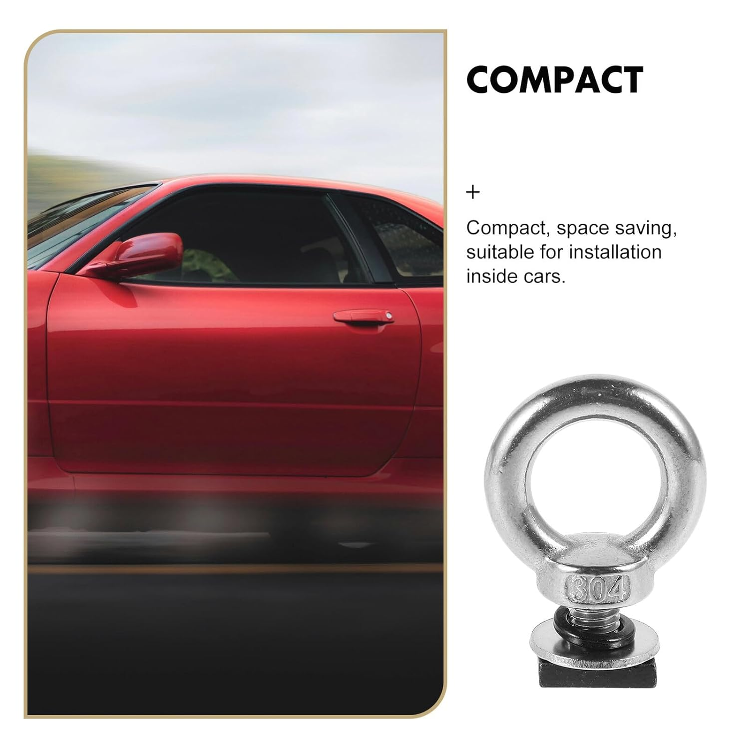 M8 Stainless Steel T-Bolt Tie down Anchor for Roof Rack T Bolt Nut for Roof Top Tent Accessories and Trailer Tie down Compatible and Rail Bolts Kit