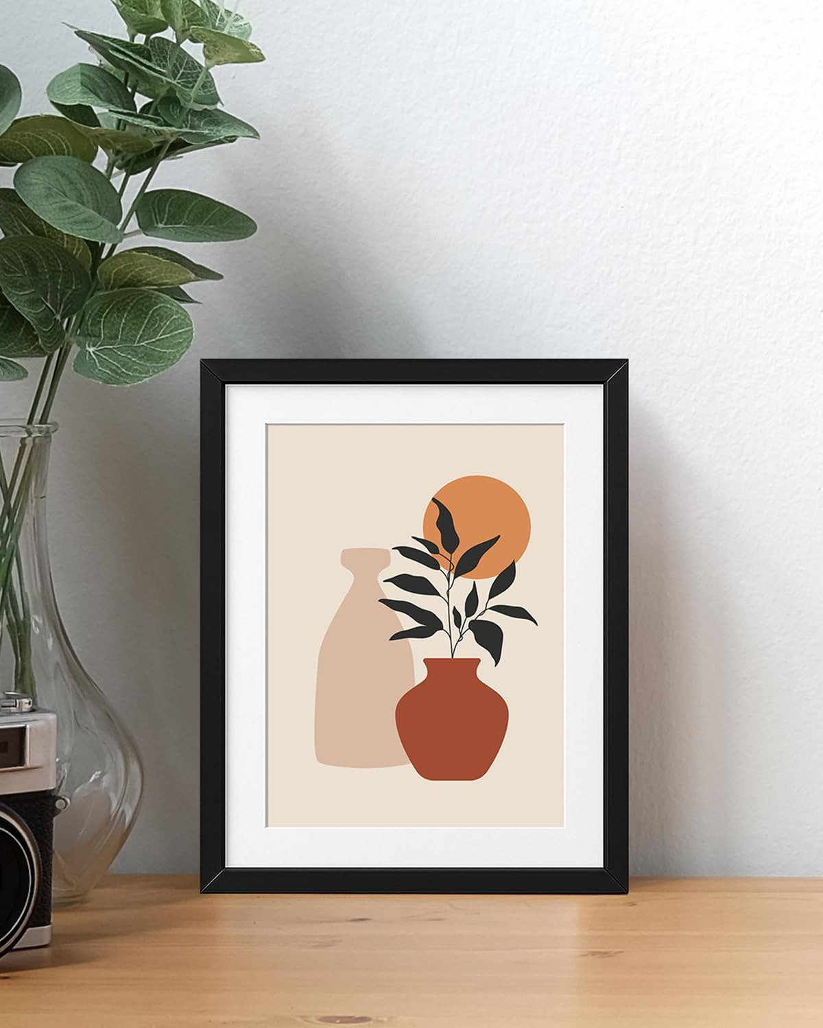 8X10 Picture Frame Minimalist Black Poster Frame with Plexiglass, Display Pictures 5X7 with Mat or 8X10 without Mat, Horizontal and Vertical for Home Decoration image number 3