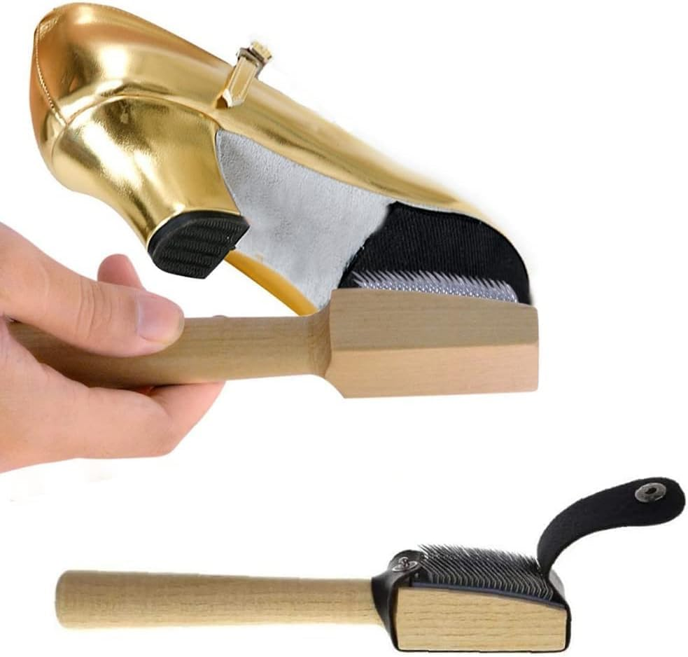 Dance Shoes Brush Wooden Shoes Cleaner Brush Practical Suede Sole Wire Brush for Cleaning Dance Shoes