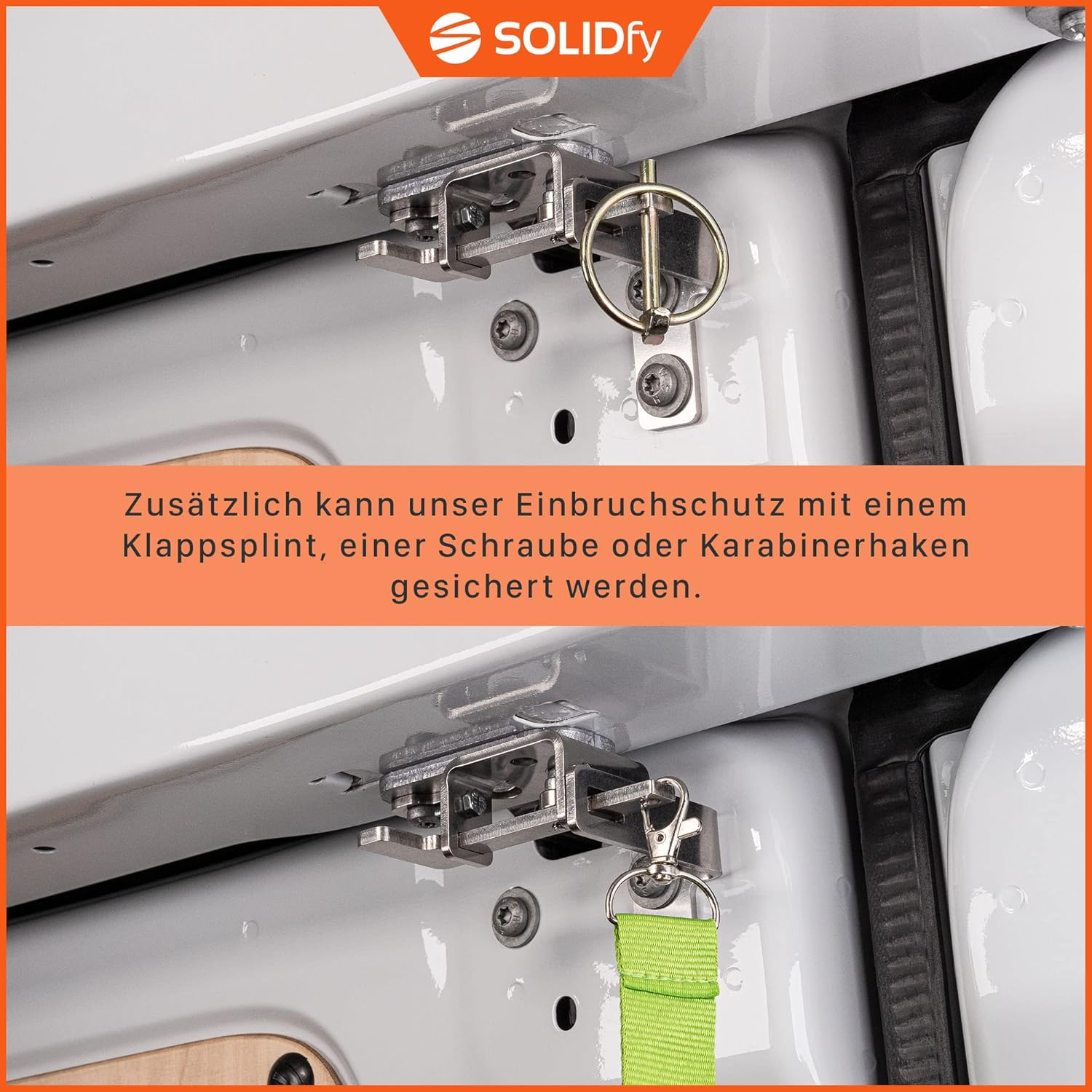 Solidfy&reg; - Rear Door Lock for Mercedes Sprinter W906 and VW Crafter I Type 2E | Rear Door Burglary Protection Security Caravan Camper image number 1