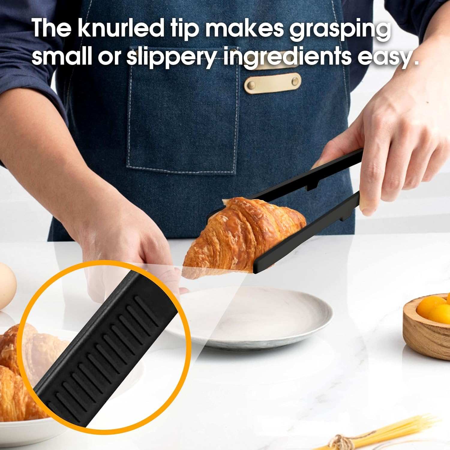 Ziyue 3 Pack Silicone Kitchen Tongs, 27Cm Japanese BBQ Grill Tongs for Cooking Salad Making Dessert Serving Camping