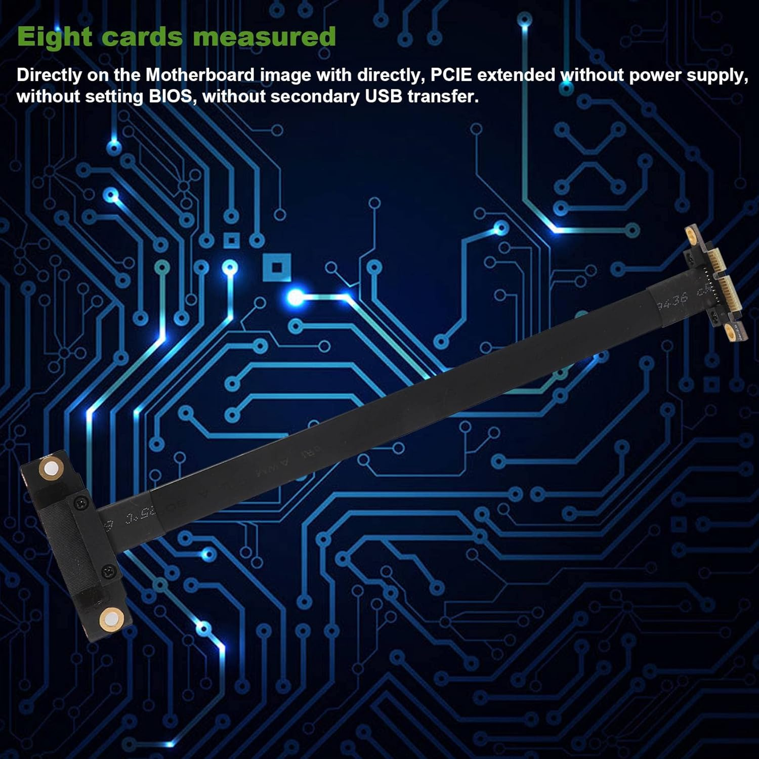 Qezodsx PCIE X1 Riser Cable Dual 90 Degree Right Angle Pcie 3.0 X1 to X1 Extension Cable 8Gbps PCI Express 1X Riser Card 20Cm