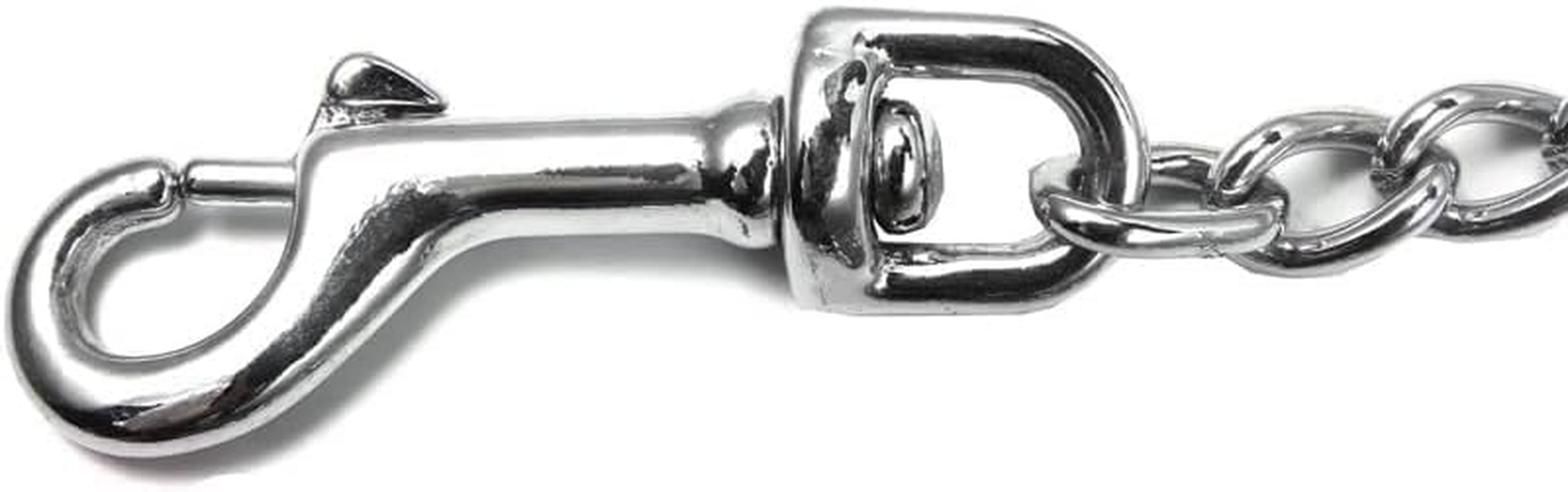 Double Dog Lead Rope,2 Pieces Metal Durable Dog Chain Chew Proof Tangle Free Dual Pet Dog Leash Extension Splitter Lead for 2 Dogs for Walking (Silvery, 2.5 * 40CM) image number 3