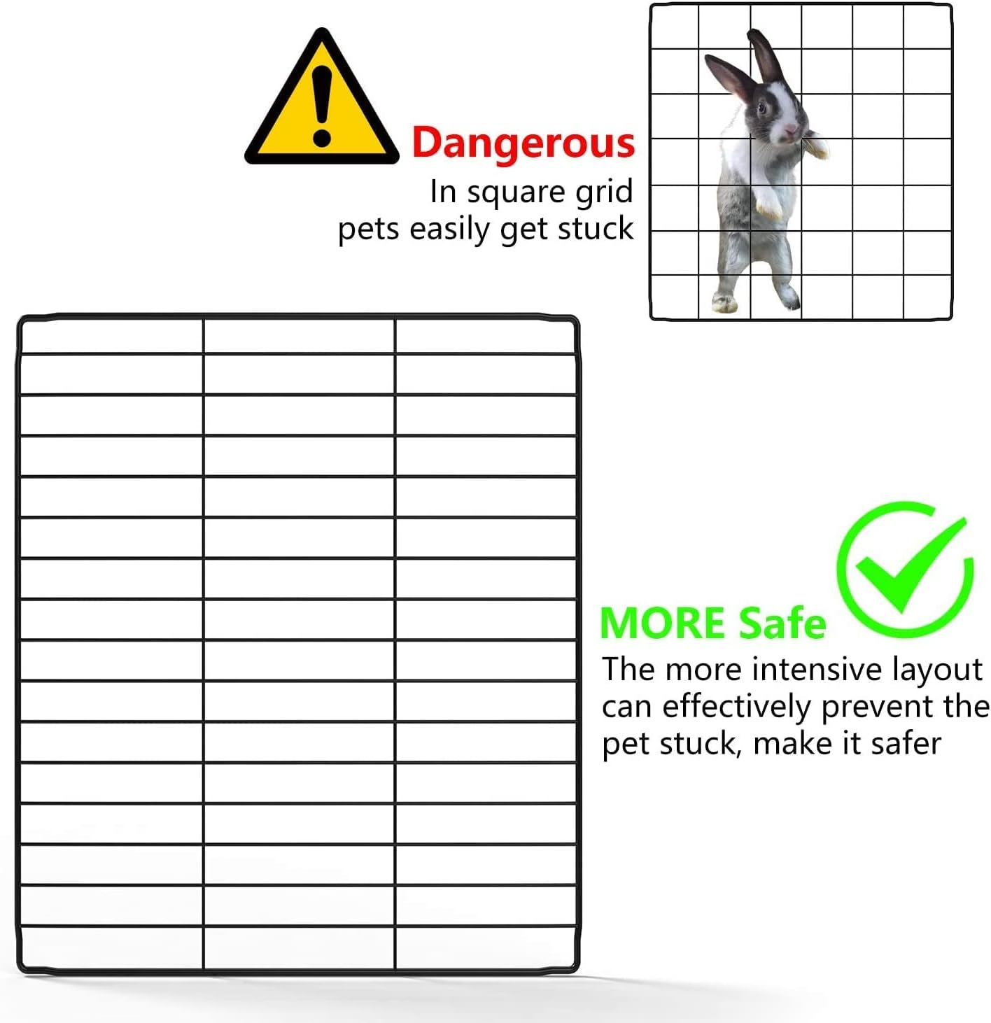 LURIVA DIY Small Animal Pet Playpen, Guinea Pig Cages, Rabbit Playpen, Dog/ Puppy Playpen, Indoor Portable Metal Wire Yard Fence, 15 X 12 Inch, 12 Panels, Black image number 5