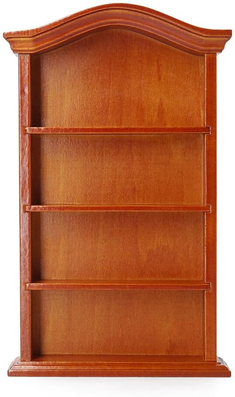 Odoria 1/12 Scale Miniature Shelf Mini Bookshelf Bookcase Miniatures Dollhouse Furniture Accessories Dolls House Accessory, Brown image number 5