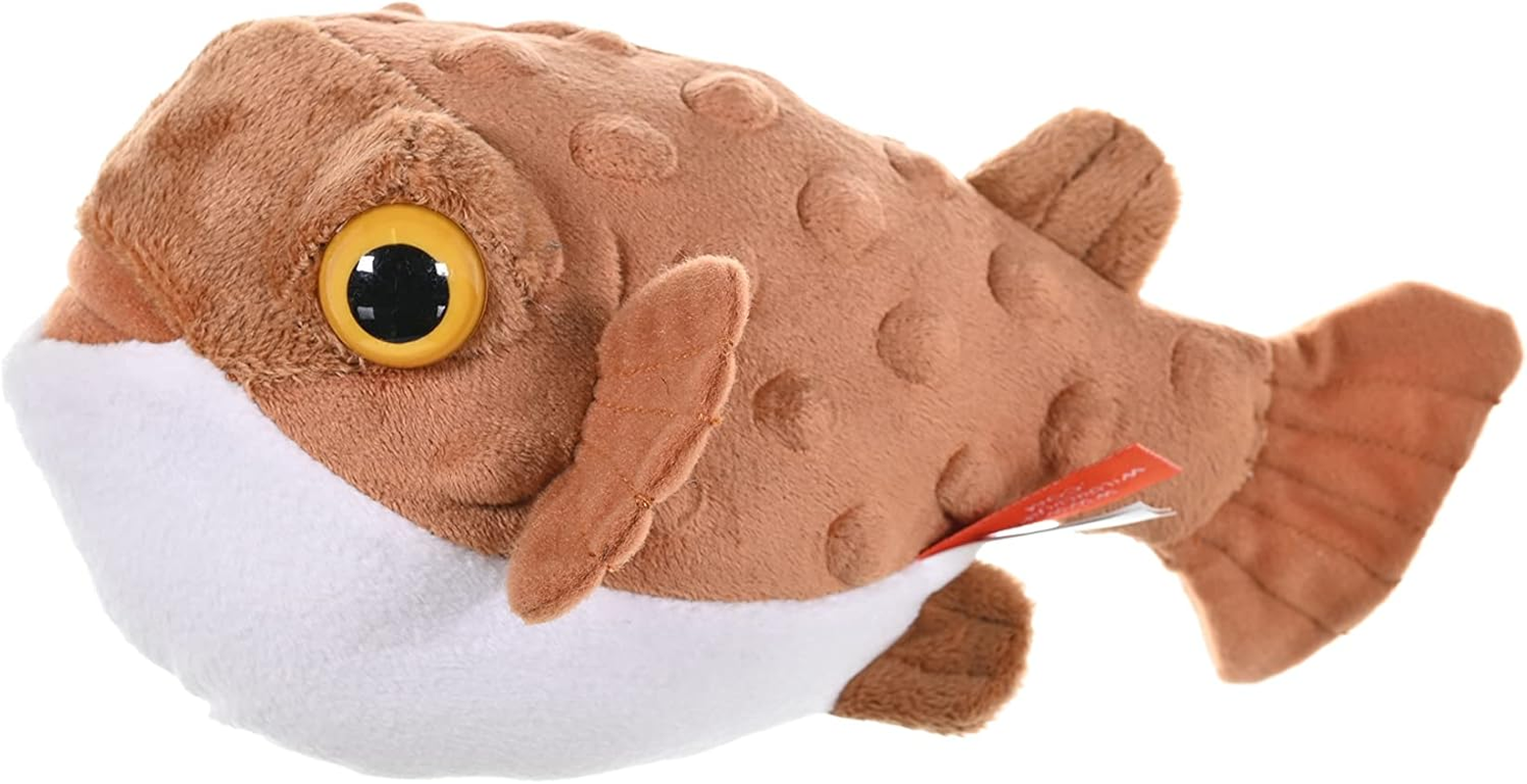 Wild Republic Cuddlekins Mini Pufferfish Plush Toy, 8 Inch image number 2