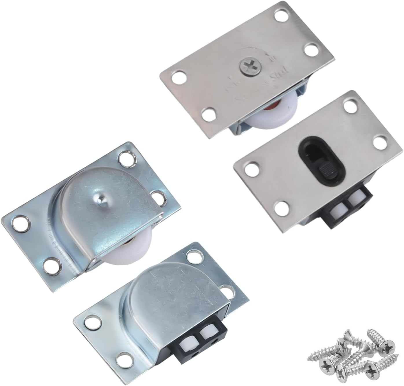 INCREWAY 2 Sets Furniture Roller Wheels Sliding Wheels for Wardrobe Cabinet Closet Window Sliding Door Wheels Hardware Accessories Pulley (Nylon Single Wheel)